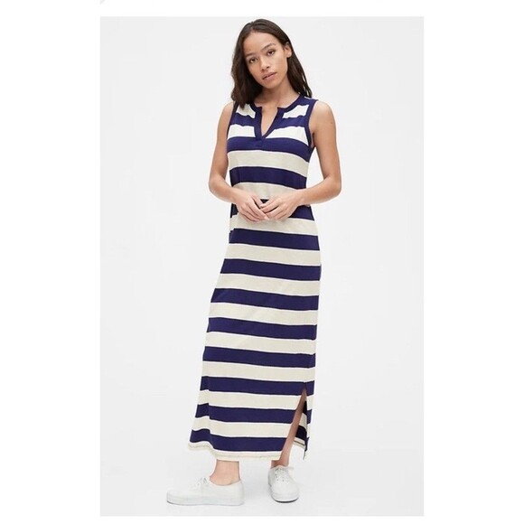 Gap Sleeveless Striped Maxi Dress, XS - Picture 2 of 8